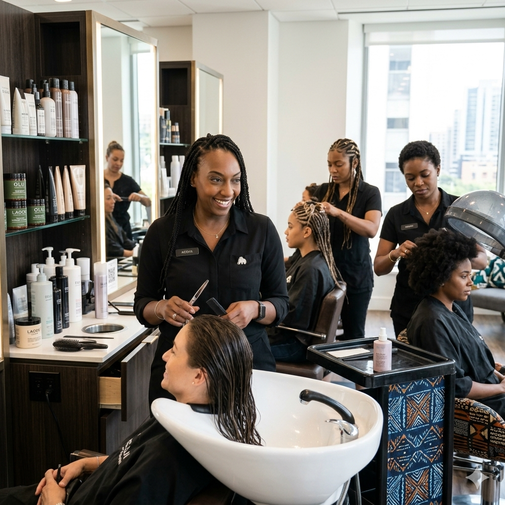 Salon booking and scheduling